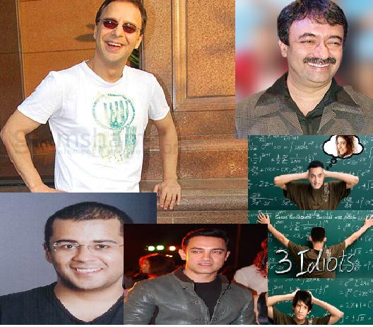 3 idiots, Amir Khan, RajKumar Hirani and Vidhu Vinod Chopra